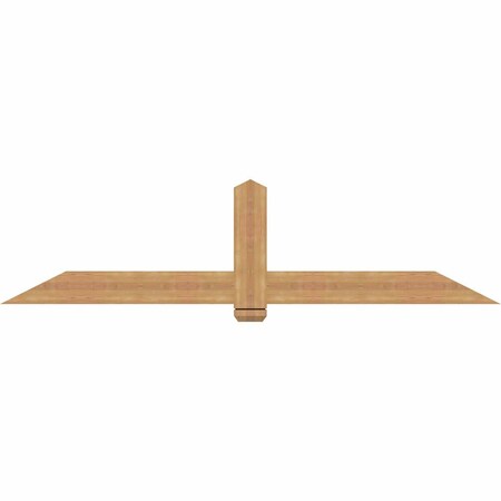 Ekena Millwork Eugene Smooth Timber Gable Bracket, Western Red Cedar, 84"W x 21"H x 1 1/2"D x 5 1/2"F, 6/12 Pitch GBW084X21X0206EUG00SWR